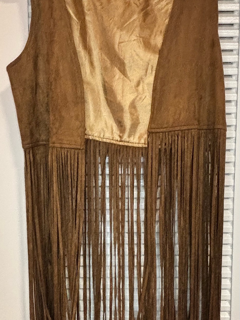 Love Riche Brown and Tan Fringe Vest